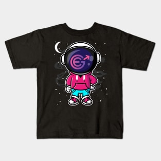 Hiphop Astronaut Evergrow Crypto EGC Coin To The Moon Crypto Token Cryptocurrency Wallet Birthday Gift For Men Women Kids Kids T-Shirt